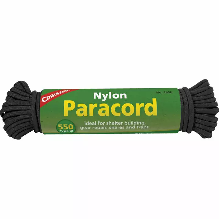 Coghlans Paracord Black 50ft 3 Coghlans Paracord Black 50ft