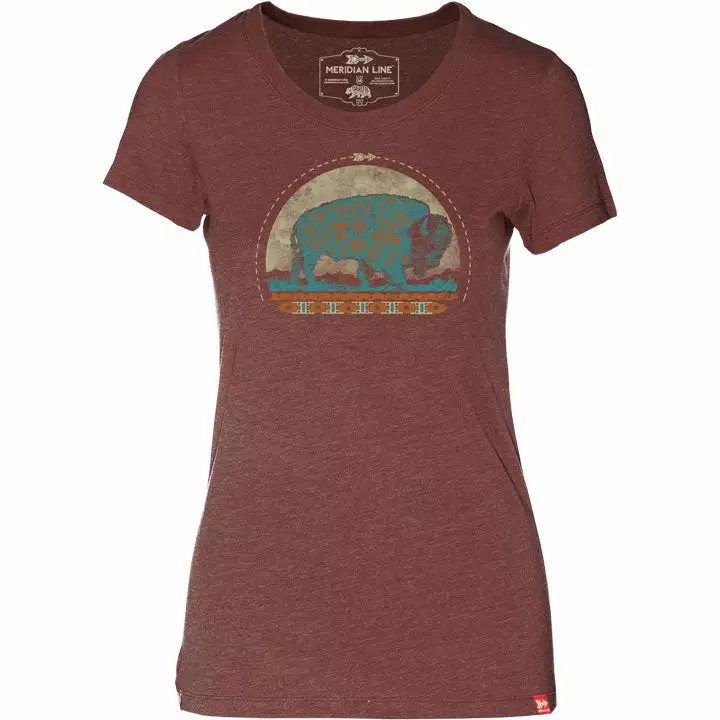 Meridian Line Petra Bison 50-50 T-Shirt Womens 3 Meridian Line Petra Bison 50-50 T-Shirt Womens