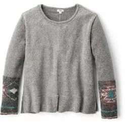 Dylan By True Grit Dylan Heather Melange Crew Womens