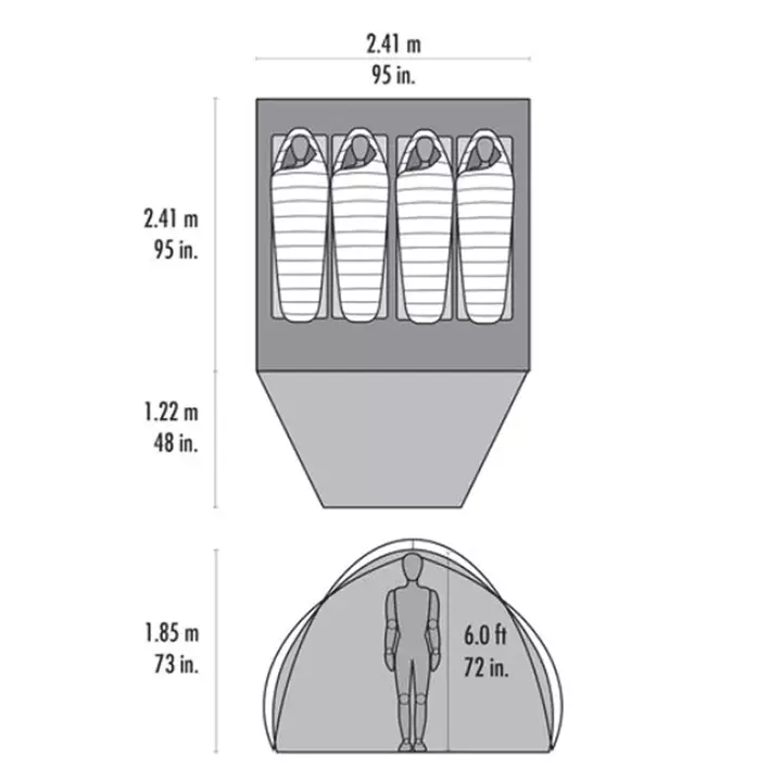 MSR Habitude 4 Family And Group Camping Tent 4 MSR Habitude 4 Family And Group Camping Tent - Image 2