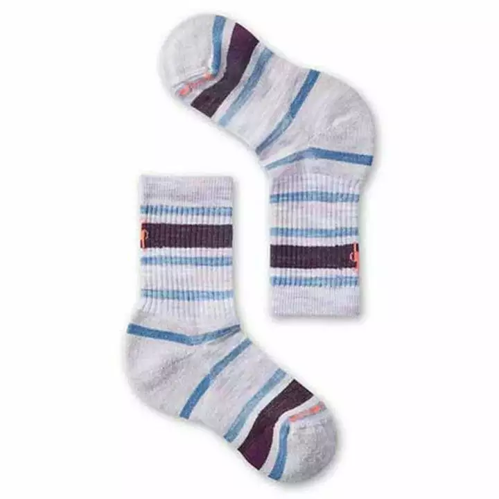 Smartwool Hike Light Cushion Striped Crew Socks Kid's 3 Smartwool Hike Light Cushion Striped Crew Socks Kid's